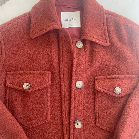 Rust Button-Up Shirt Jacket - Picture 2 of 2